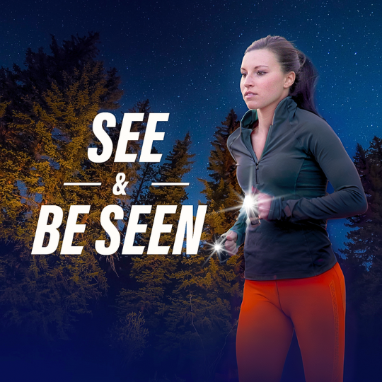 see and be seen while running at night and dog walking light
